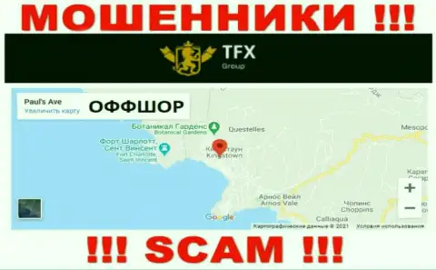 В компании TFX Group спокойно обманывают лохов, потому что скрываются в оффшоре на территории - Сент-Винсент и Гренадины