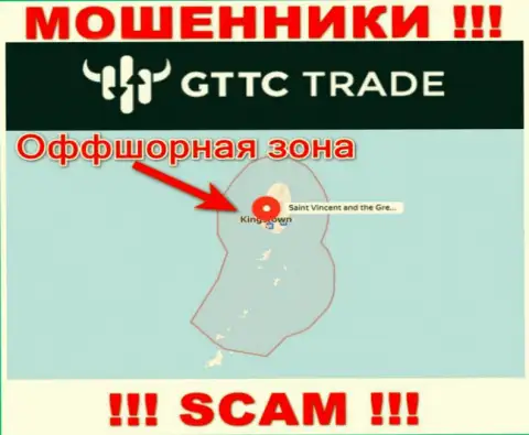 МОШЕННИКИ GT TC Trade зарегистрированы довольно-таки далеко, на территории - Сент-Винсент и Гренадины