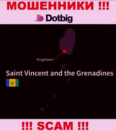 DotBig Com имеют офшорную регистрацию: Kingstown, St. Vincent and the Grenadines - будьте очень внимательны, махинаторы