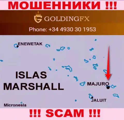С интернет ворюгой ГолдингФХИкс Инвест Лтд весьма рискованно сотрудничать, они расположены в оффшоре: Majuro, Marshall Islands