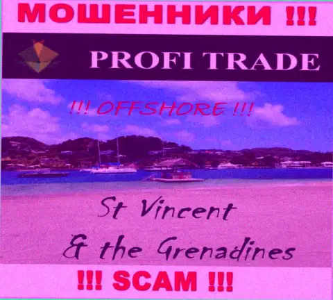 Базируется организация Профи Трейд в офшоре на территории - Сент-Винсент и Гренадины, ВОРЫ !