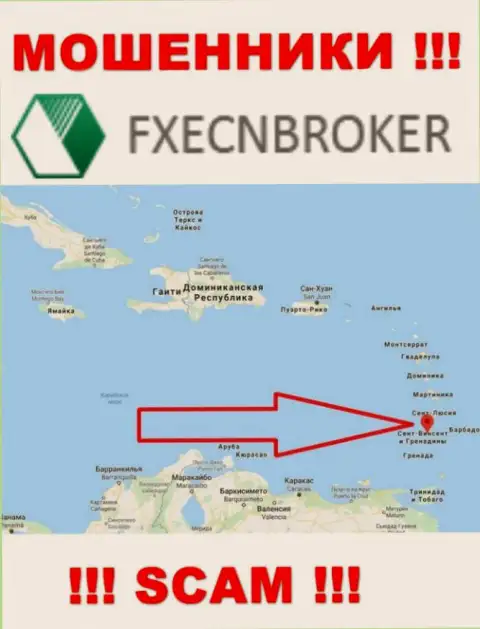 ФХ ЕСН Брокер - это ОБМАНЩИКИ, которые зарегистрированы на территории - Сент-Винсент и Гренадины