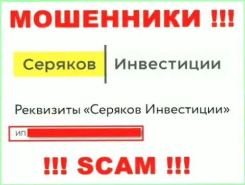 SeryakovInvest принадлежит компании - Серяков Инвестиции