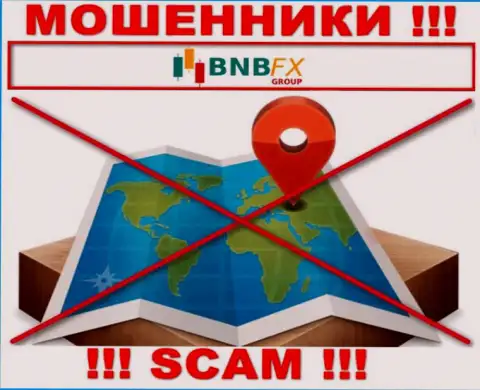 На информационном ресурсе BNB-FX Com отсутствует информация относительно юрисдикции указанной организации