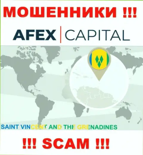 AfexCapital Com специально скрываются в оффшорной зоне на территории Saint Vincent and the Grenadines, кидалы