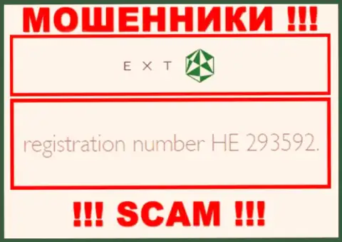 Регистрационный номер EXT - HE 293592 от потери депозитов не спасет
