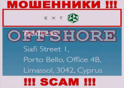 Siafi Street 1, Porto Bello, Office 4B, Limassol, 3042, Cyprus это адрес компании EXANTE, находящийся в офшорной зоне