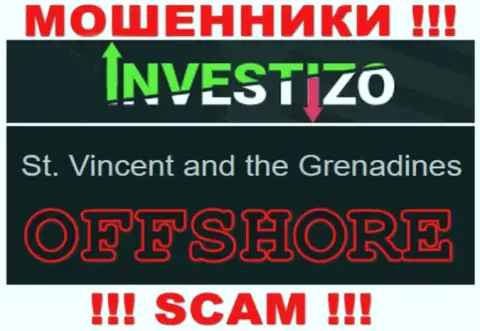 Так как Investizo зарегистрированы на территории St. Vincent and the Grenadines, слитые денежные средства от них не забрать
