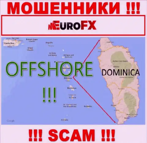 Dominica - оффшорное место регистрации мошенников EuroFXTrade, предоставленное на их информационном портале