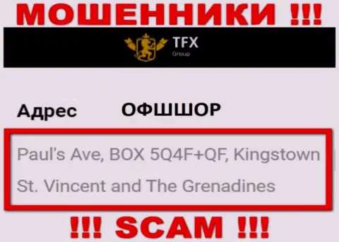 Не имейте дело с организацией TFX Group - указанные мошенники пустили корни в оффшоре по адресу: Paul's Ave, BOX 5Q4F+QF, Kingstown, St. Vincent and The Grenadines