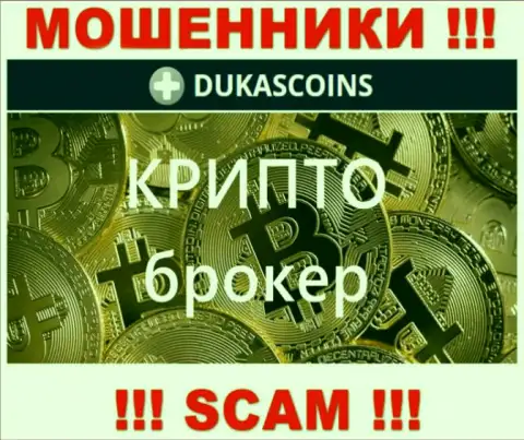 Род деятельности internet жуликов DukasCoin - это Crypto trading, но знайте это кидалово !