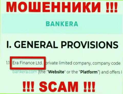 Era Finance Ltd, которое управляет компанией Bankera