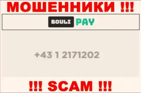 Будьте весьма внимательны, вдруг если звонят с неизвестных номеров телефона, это могут быть интернет-мошенники Bouli Pay