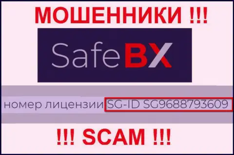 Safe BX, задуривая голову наивным людям, опубликовали у себя на веб-портале номер своей лицензии
