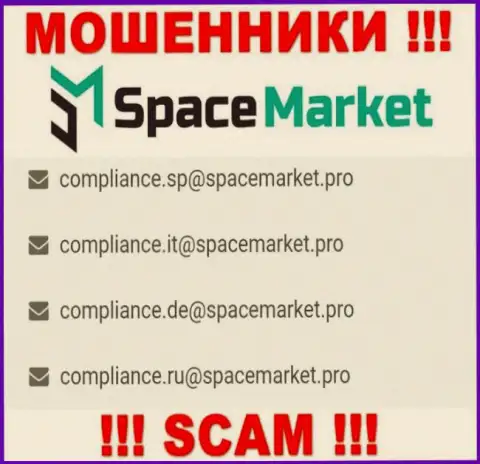 На электронный адрес, расположенный на сайте мошенников SpaceMarket Pro, писать довольно опасно - это АФЕРИСТЫ !!!