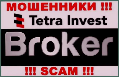 Broker - это направление деятельности интернет мошенников Tetra Invest