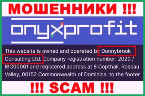 Юридическое лицо конторы OnyxProfit - это Donnybrook Consulting Ltd, инфа позаимствована с онлайн-сервиса