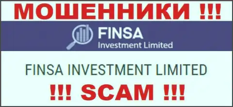 FinsaInvestmentLimited - юридическое лицо мошенников организация Finsa Investment Limited