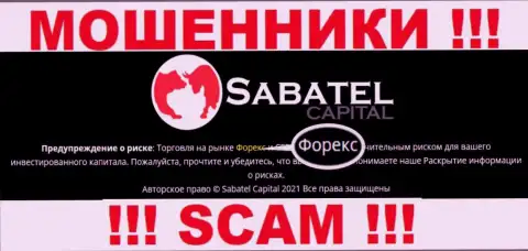 ФОРЕКС - это то на чем, будто бы, специализируются интернет мошенники Sabatel Capital