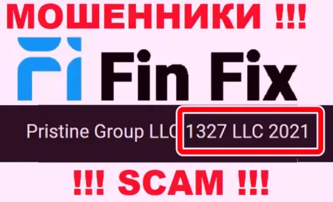Рег. номер очередной мошеннической конторы FinFix - 1327 LLC 2021