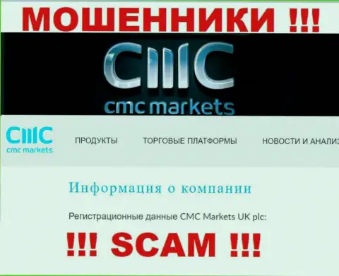 Свое юр лицо контора CMC Markets не скрывает - CMC Markets UK plc