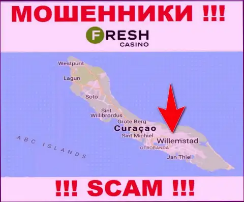 Curaçao - здесь, в офшорной зоне, отсиживаются internet воры Фреш Казино