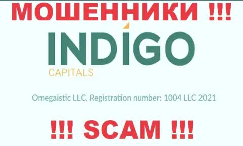 Рег. номер еще одной мошеннической организации Indigo Capitals - 1004 LLC 2021
