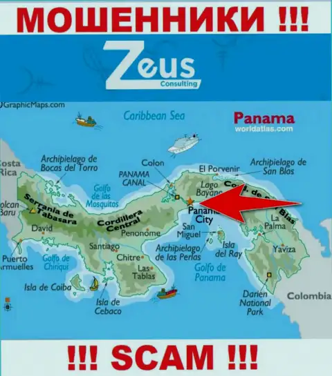 Zeus Consulting - это интернет-мошенники, их место регистрации на территории Panamá