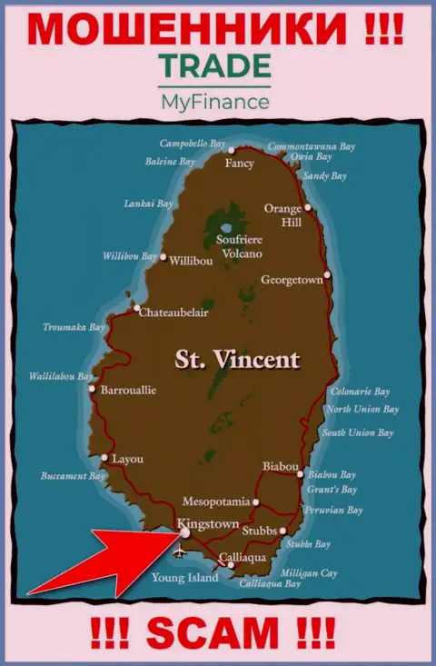 Официальное место регистрации internet-мошенников TradeMyFinance - Kingstown, St. Vincent and the Grenadines