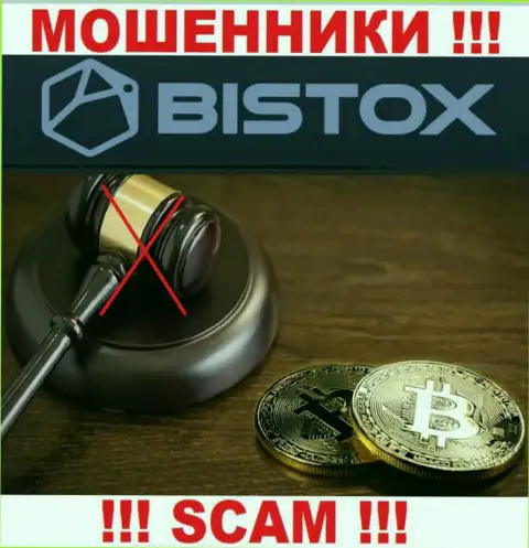 На веб-сайте мошенников Bistox Com Вы не разыщите инфы о их регуляторе, его нет !!!