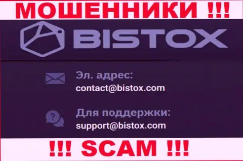 На e-mail Bistox Com писать слишком опасно - ушлые интернет мошенники !!!