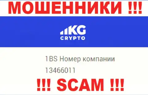 Регистрационный номер компании CryptoKG Com, в которую финансовые средства лучше не вводить: 13466011