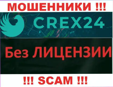 У мошенников Crex24 на онлайн-сервисе не приведен номер лицензии конторы !!! Будьте очень осторожны