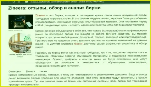 Обзор и анализ условий спекулирования дилера Зинейра Ком на интернет-сервисе москва безформата ком