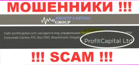 На официальном сайте Profit Capital Group мошенники указали, что ими владеет ProfitCapital Group