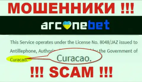 У себя на сайте ArcaneBet Pro указали, что зарегистрированы они на территории - Кюрасао