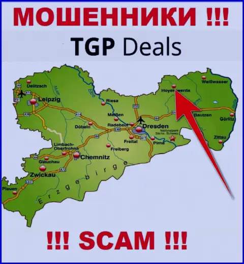 Оффшорный адрес регистрации организации TGP Deals неправдив - мошенники !!!
