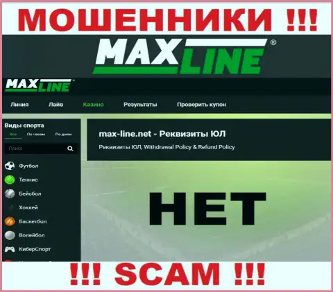 Юрисдикция Макс-Лайн не показана на веб-портале организации - это мошенники ! Будьте очень внимательны !!!